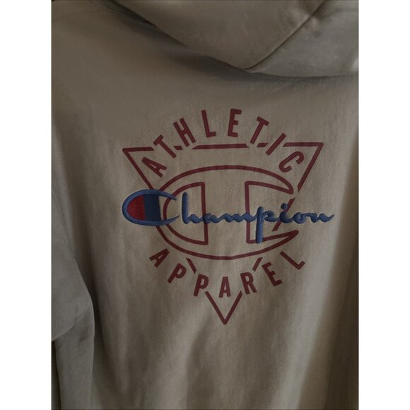 Men’s Athletic Champion Apparel Tan Embroidered Hoodie Size Medium - Picture 2 of 7